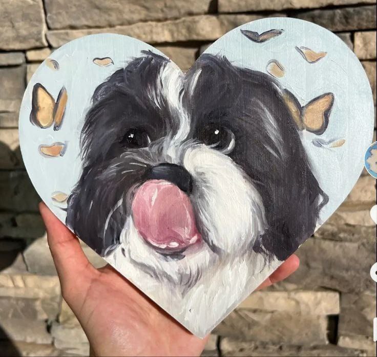 Мастер-класс по живописи Валентинка на холсте