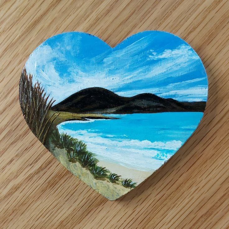 Мастер-класс по живописи Валентинка на холсте