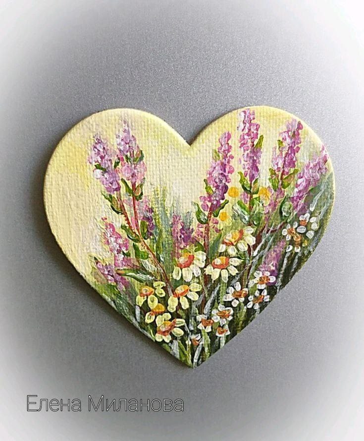 Мастер-класс по живописи Валентинка на холсте