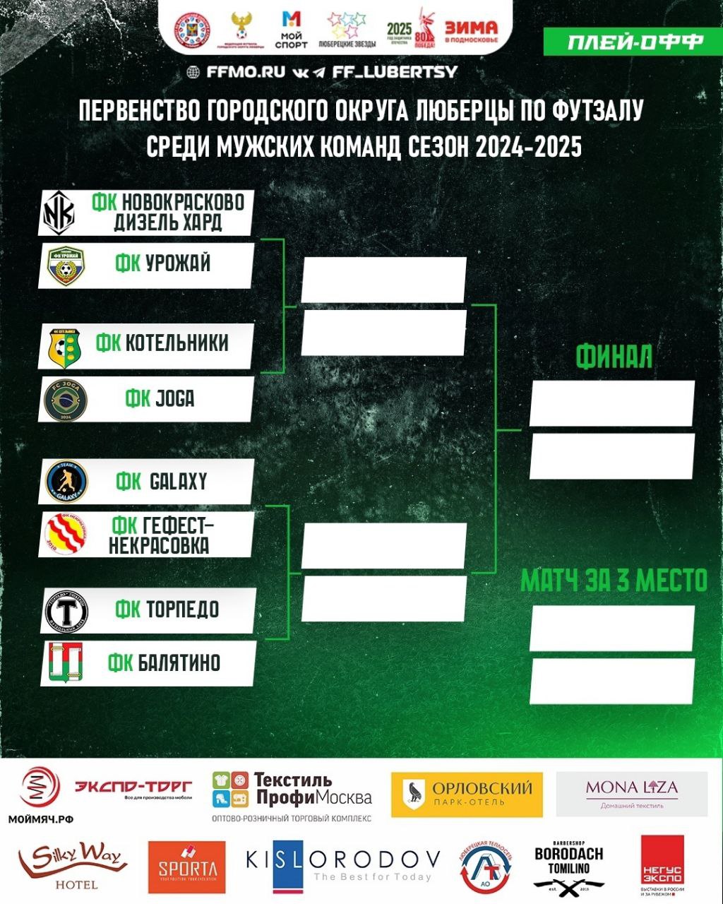 Четвертьфинальные матчи ФК Новокрасково "Дизель Хард" х ФК "Урожай" и ФК "Торпедо" х ФК "Балятино"