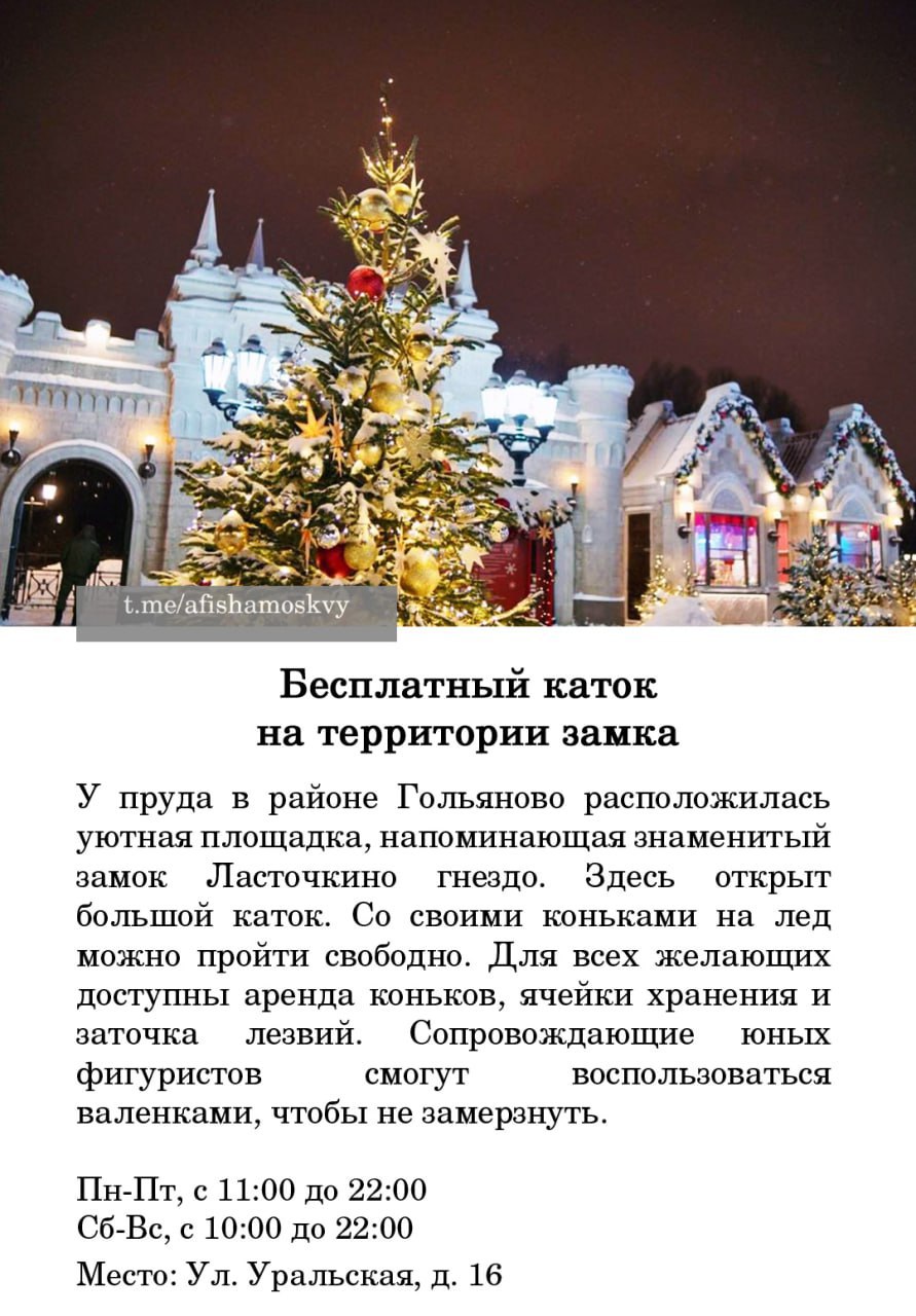 Бесплатный каток на территории замка