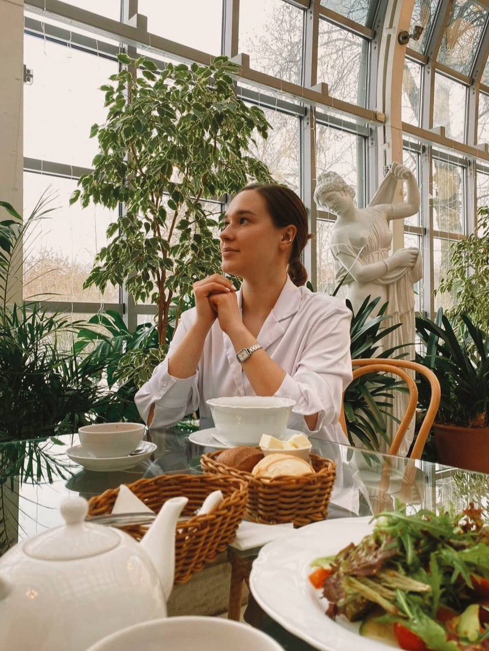 кофе в оранжерее Усадьбы Державина