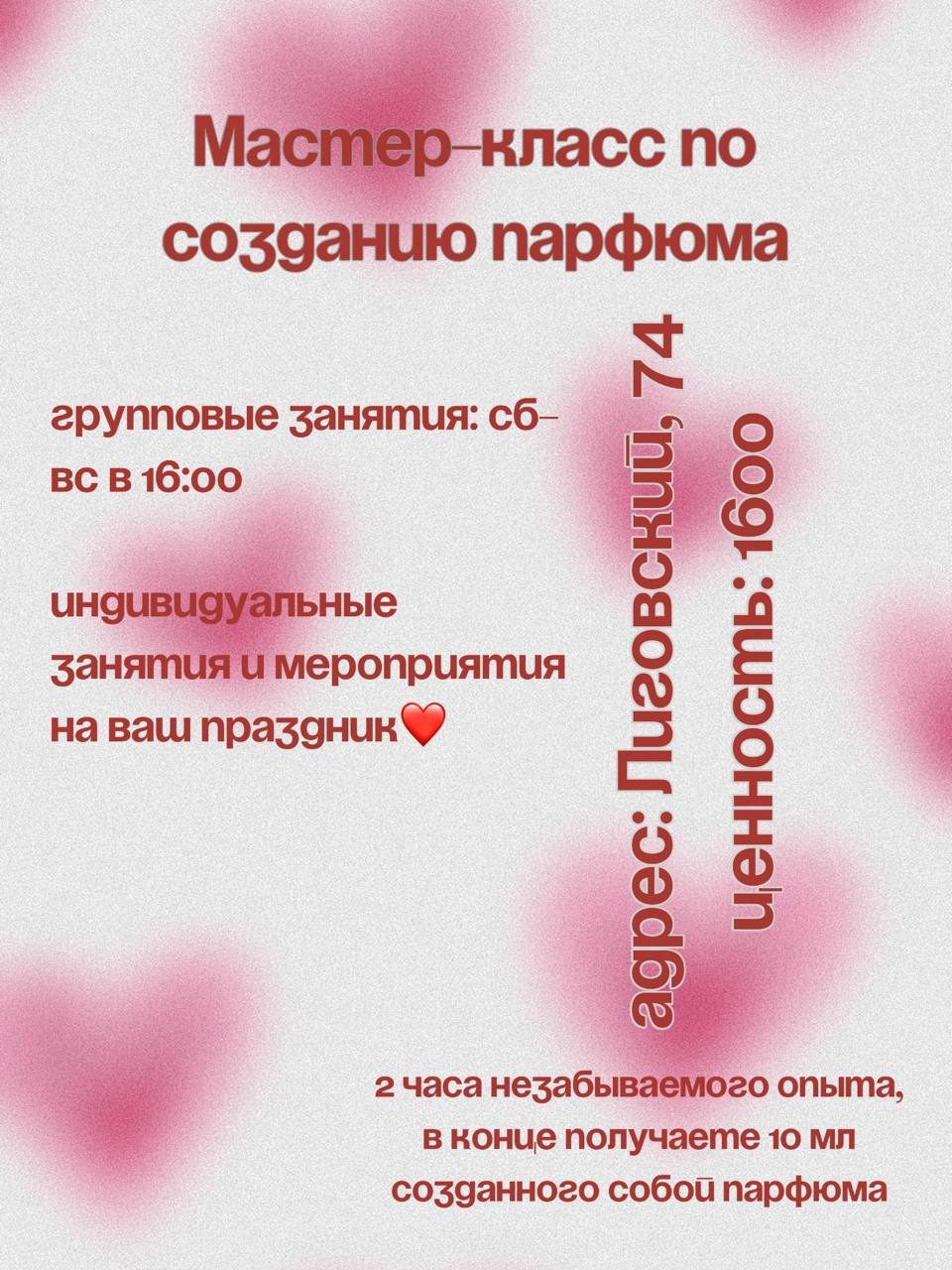 Мастер-класс по созданию парфюма