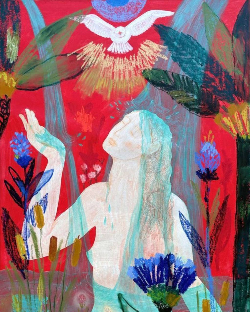 Гуашь. Весенние оттенки и изучение анатомии тела