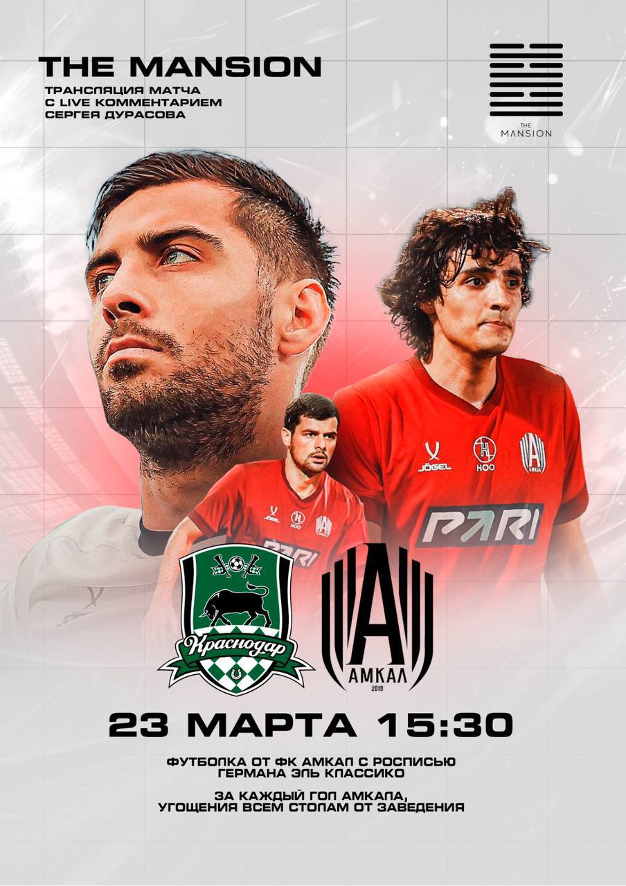 Матч Амкал против Краснодара