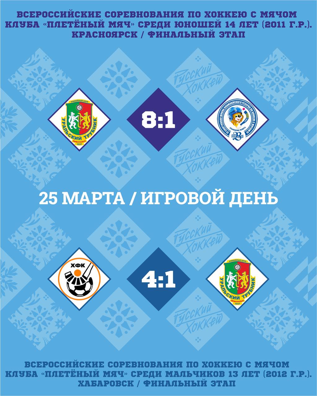 Всероссийские соревнования по хоккею с мячом клуба «Плетёный мяч»