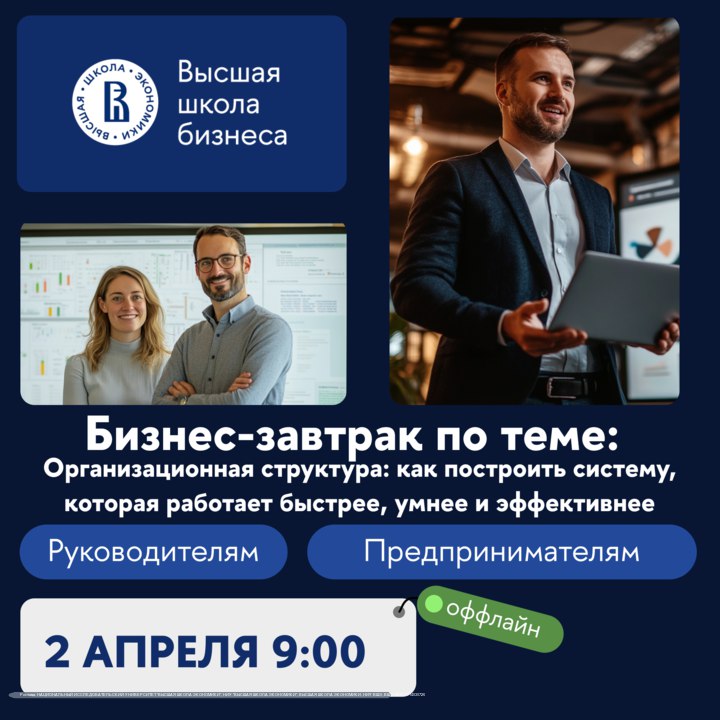 БИЗНЕС-ЗАВТРАК: КАК СОЗДАТЬ ОРГСТРУКТУРУ, КОТОРАЯ РАБОТАЕТ?
