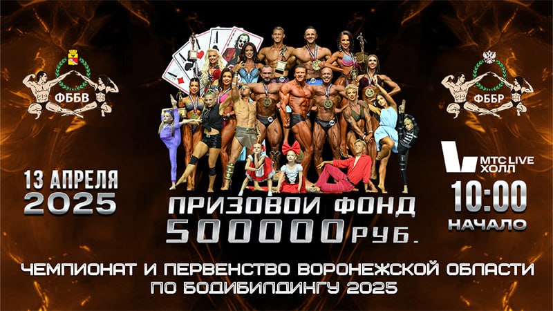 Чемпионат и первенство Воронежской области по бодибилдингу