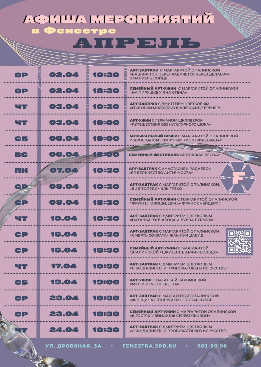 Апрель в Fenestra