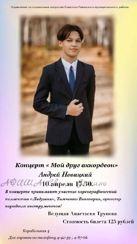 Сольный концерт Новицкого Андрея «Мой друг аккордеон»