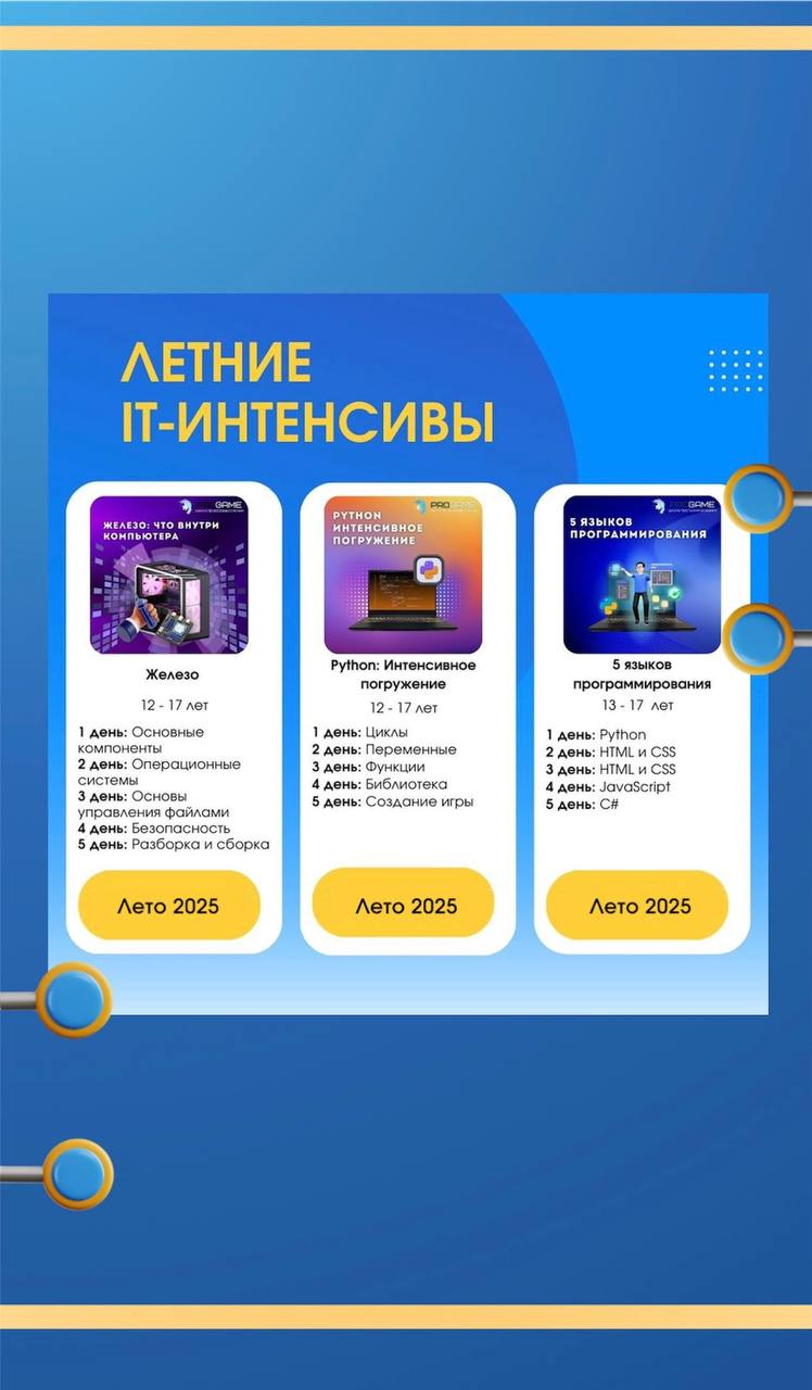 PROGAME ИНТЕНСИВЫ: УЧИМСЯ, ИГРАЕМ, РАЗВИВАЕМСЯ!