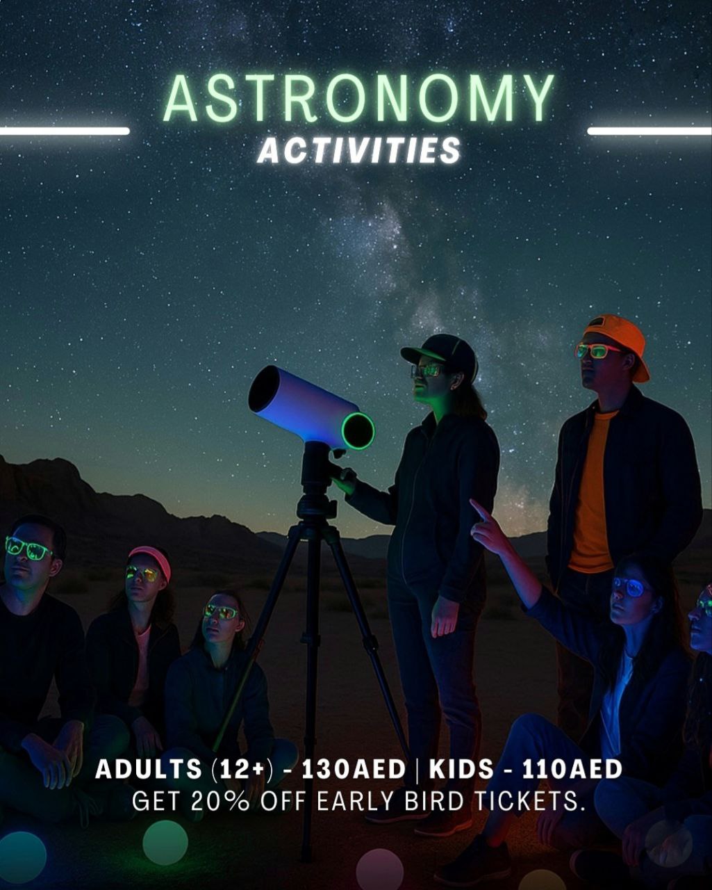 COSMIC GLOW — ночное волшебство в пустыне