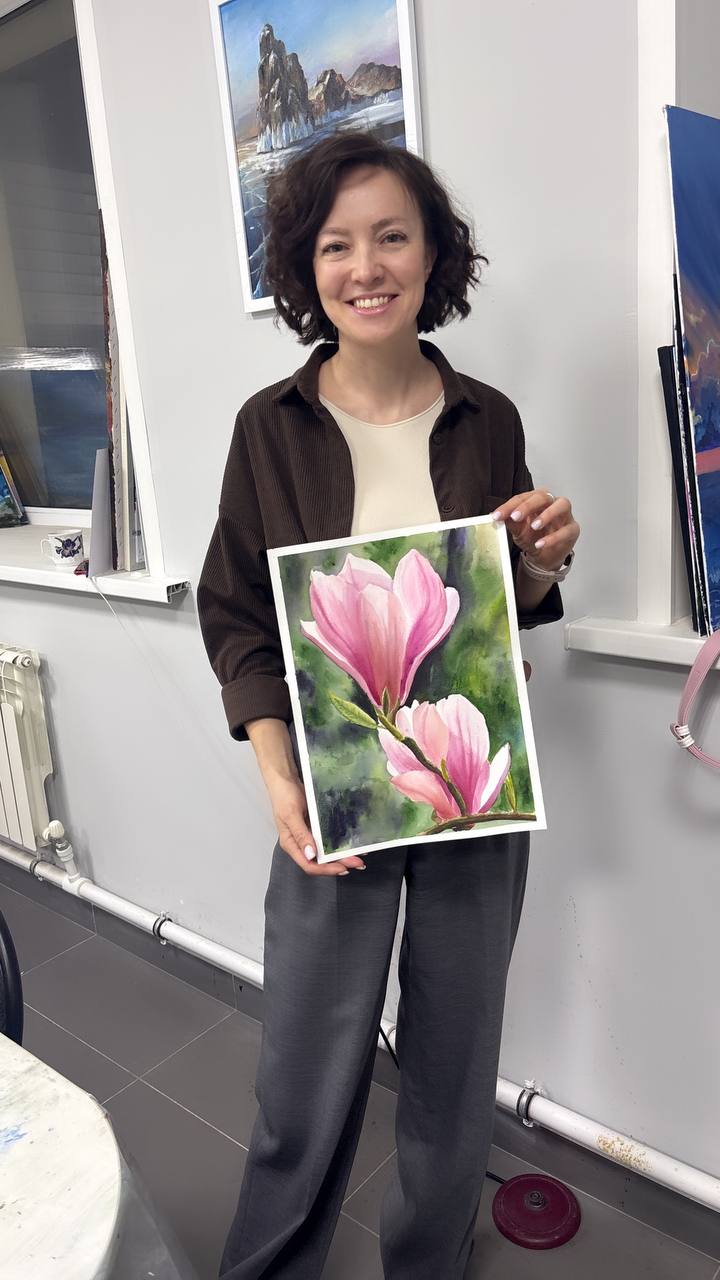 Выпуск курса по акварели