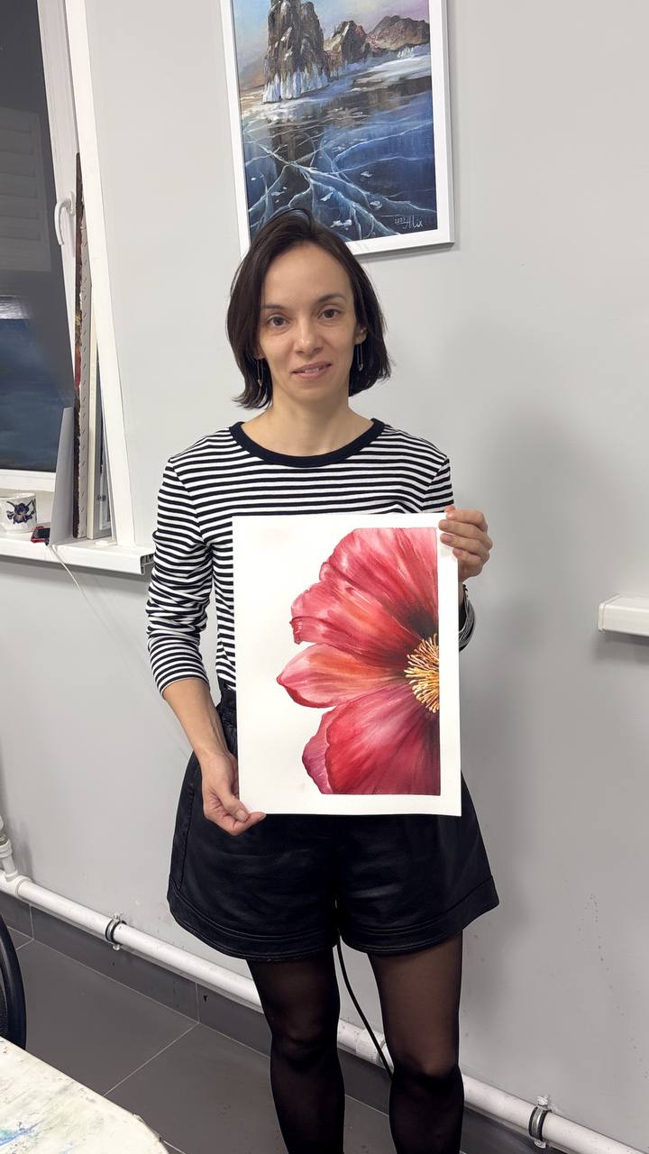 Выпуск курса по акварели