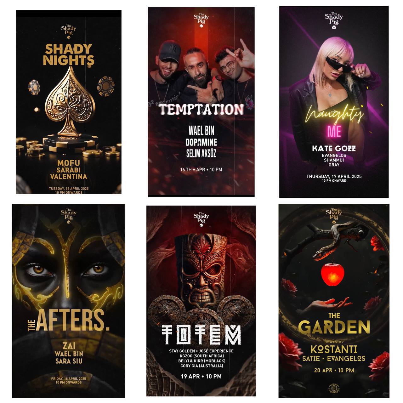 Тусовки и мероприятия в клубах и заведениях на неделю с 16 по 20 апреля 2025 года