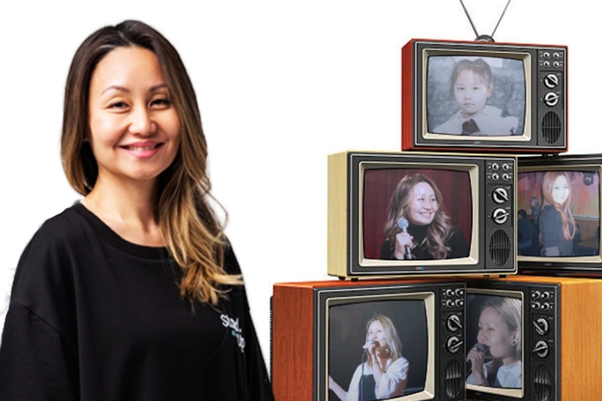 Комик Айна Мусина в Риге