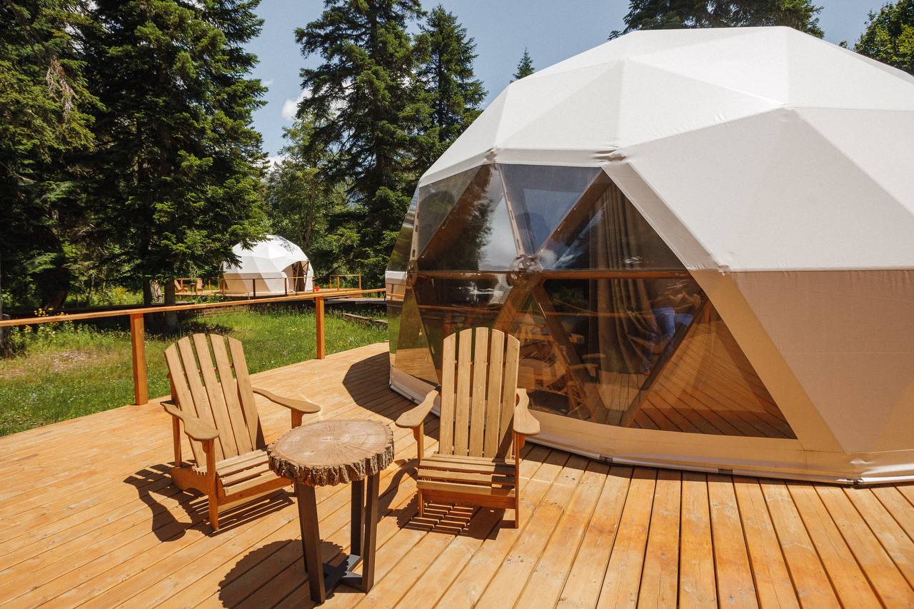 Архыз – домики-купола для настоящих ценителей природы🌲🏡🏔️ - Премиум глемпинг на свежем воздухе