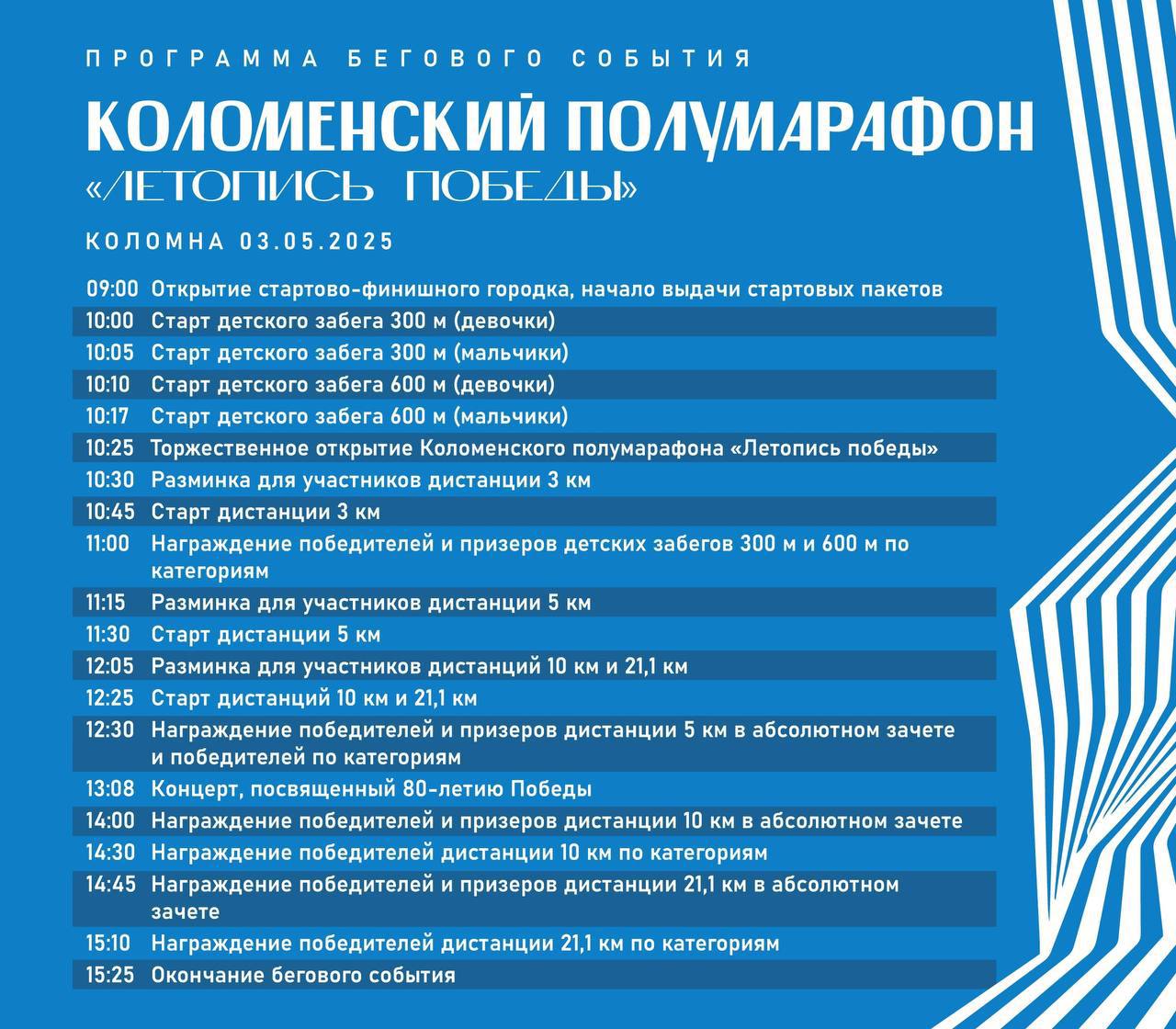 Подмосковный марафон в Коломне 03.05.2025
