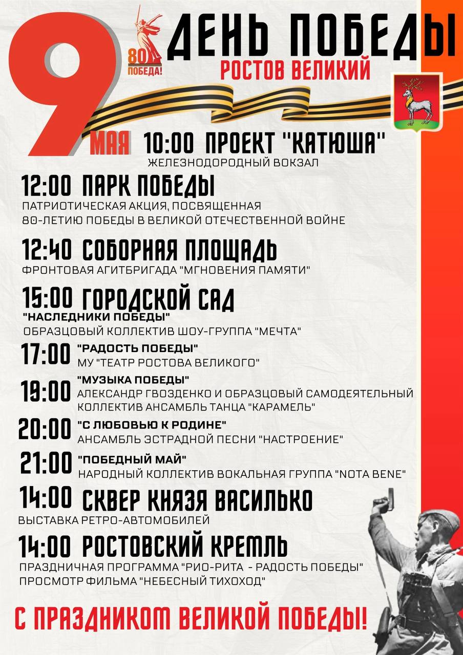 Праздничные мероприятия, посвящённые 80-летию Победы в Великой Отечественной войне