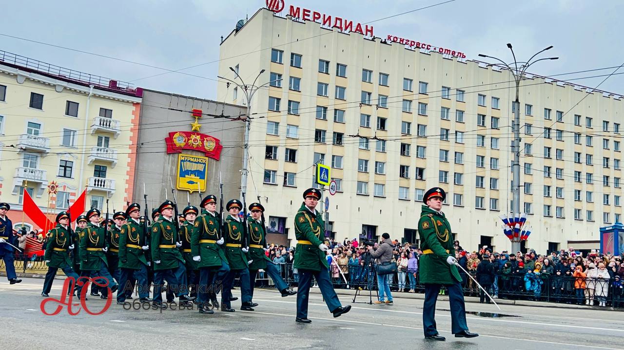 Репетиции парада победы в Мурманске