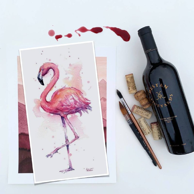 Рисуем вином!