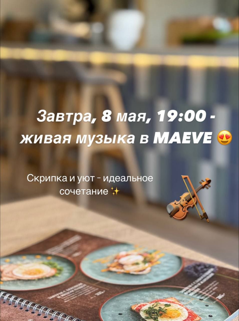 ЖИВАЯ СКРИПКА в кафе MAEVE