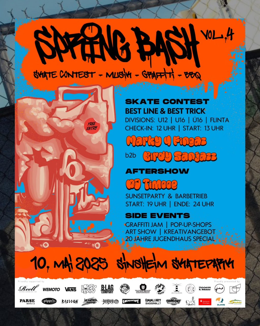 СКЕЙТ-ШОУ & ГРАФФИТИ & АРТ. Spring Bash Vol. IV + 20 Jahre Jugendhaus