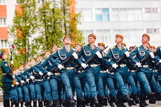 Проведение парада 9 мая в Химках