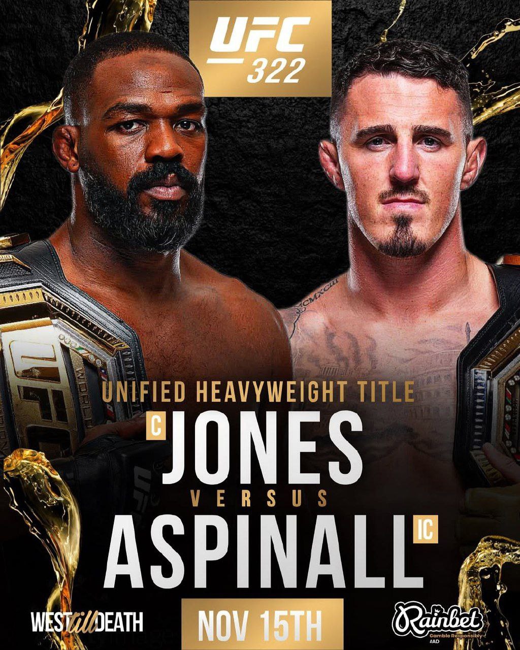 борьба Джонса и Аспиналла на UFC 322