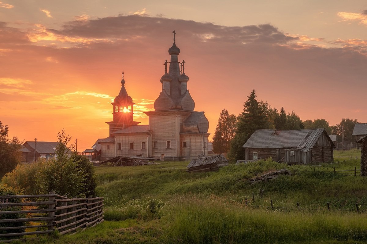 На лодках по Мезени