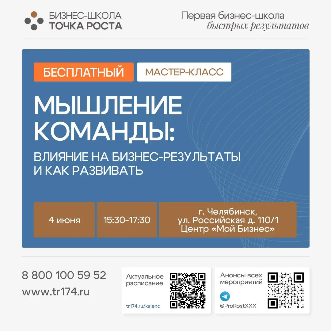 Мастер-класс: Мышление команды: влияние на бизнес-результаты и как развивать