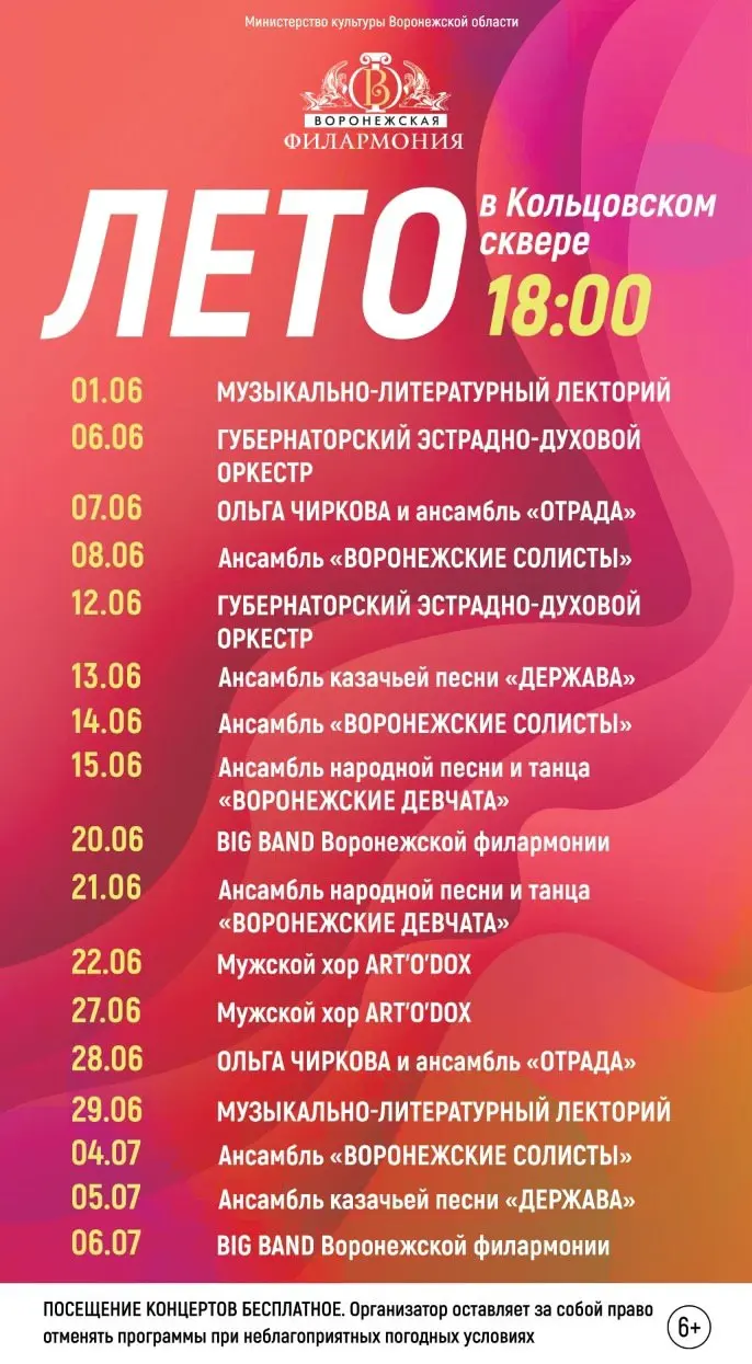 Проект «Лето в Кольцовском сквере»