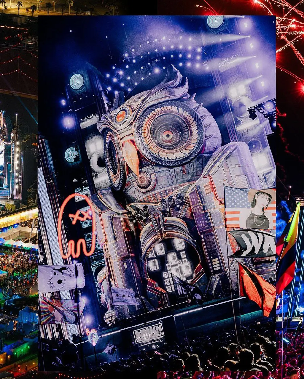 Стейдж дизайн для Electric Daisy Carnival от студии Twofiftyk