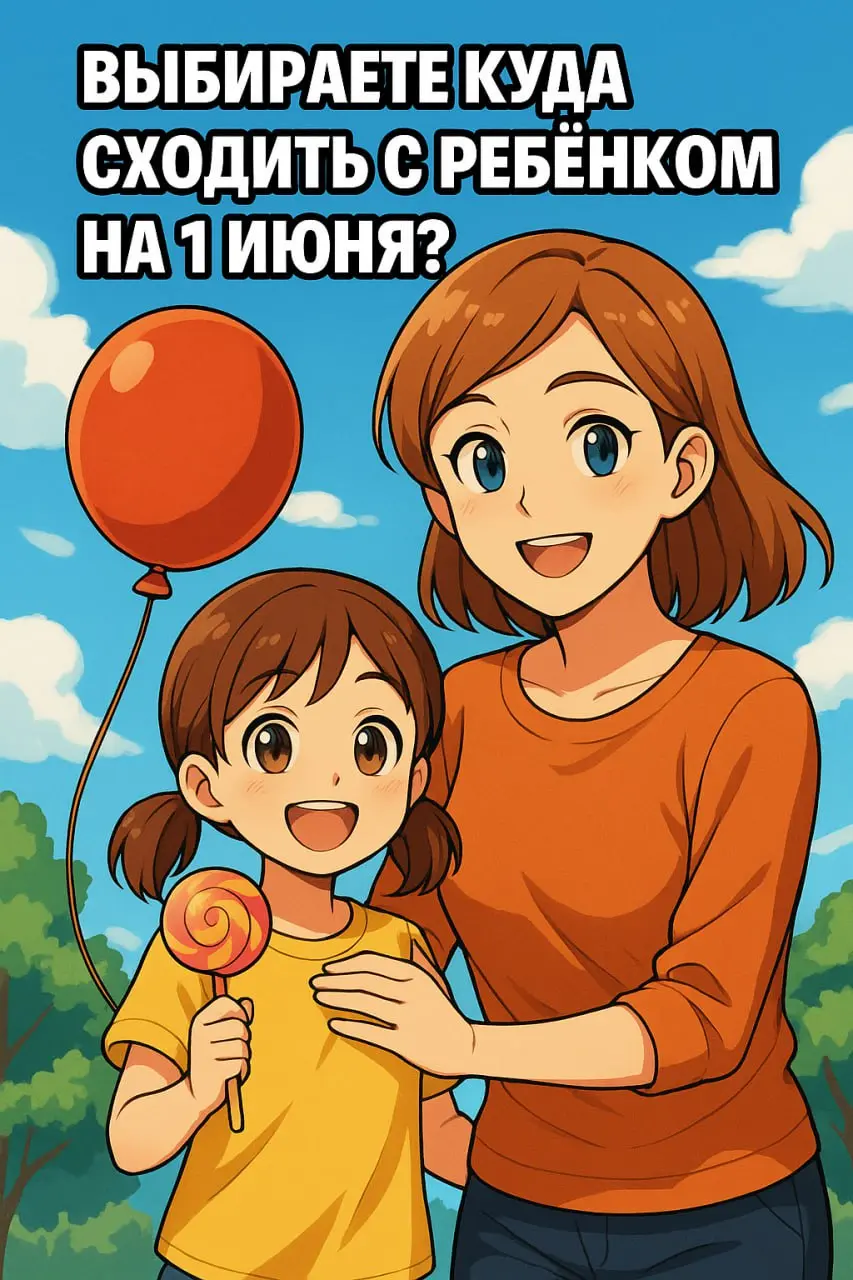 Выбираете куда сходить с ребёнком на 1 июня