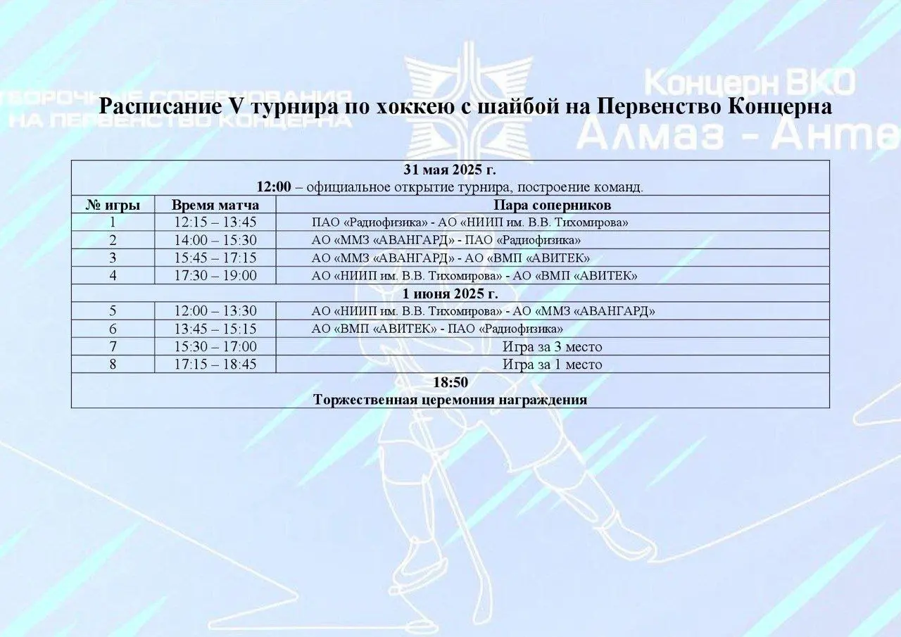 V ТУРНИР ПО ХОККЕЮ С ШАЙБОЙ НА ЭТИХ ВЫХОДНЫХ