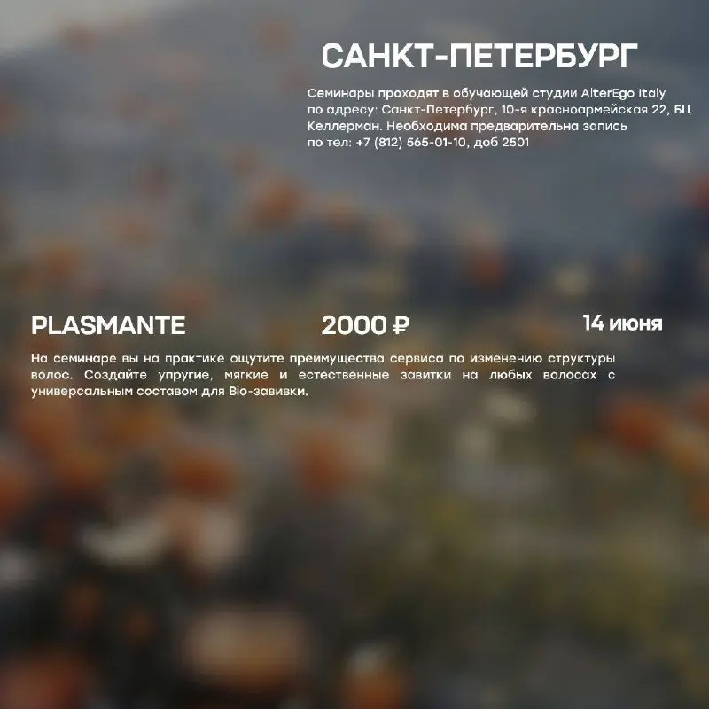 Расписание семинаров AlterEgo Italy на июнь 2025