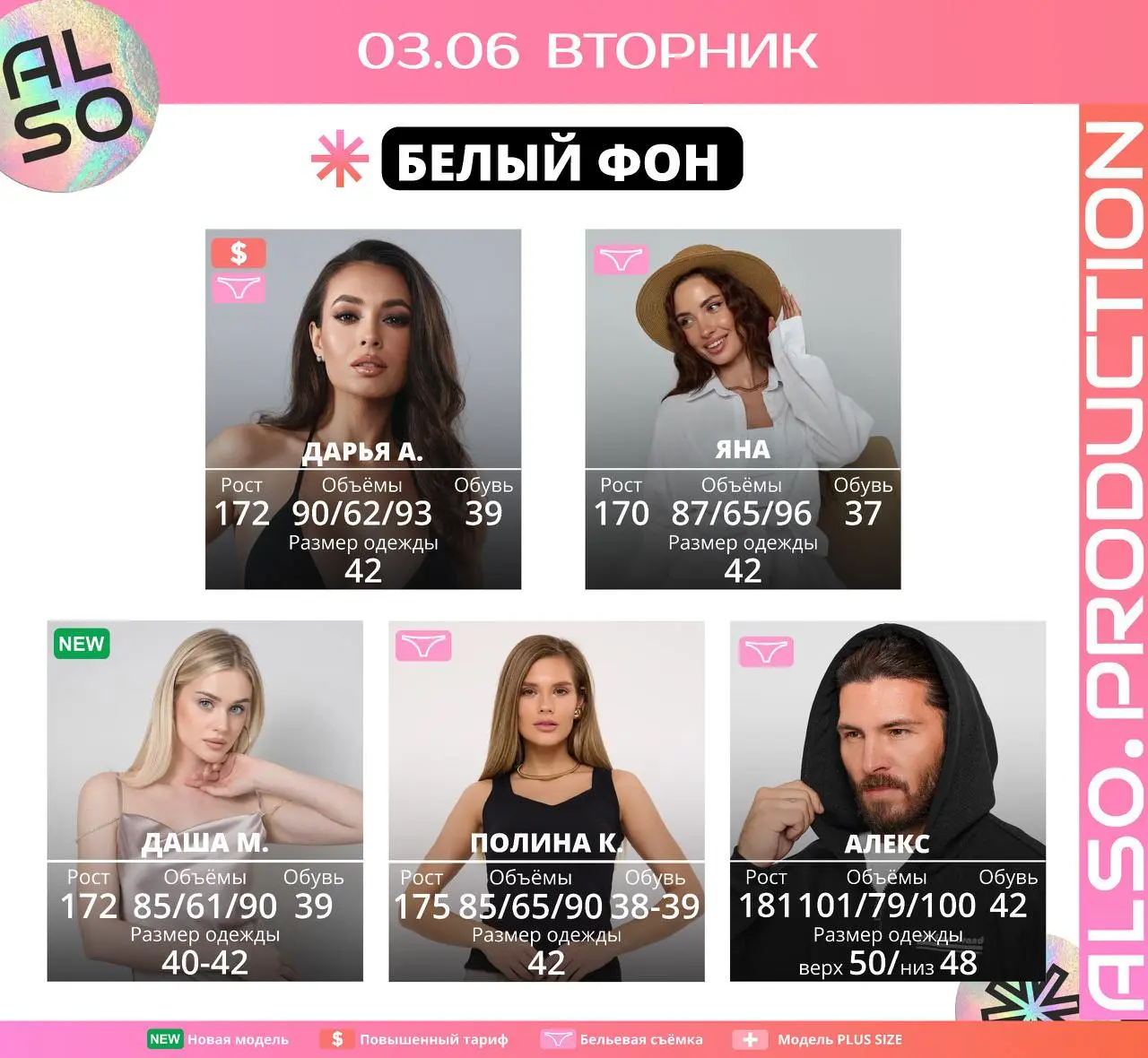 КАЛЕНДАРЬ СЪЁМОК НА ЗАВТРА (03.06)