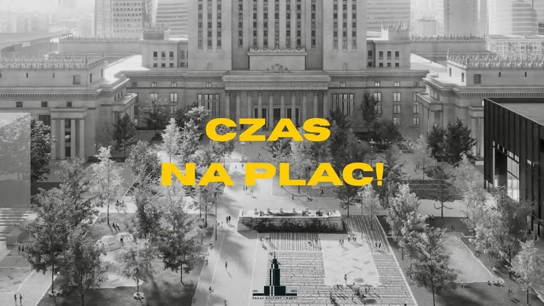 Праздник на placu defilad в честь окончания реконструкции сквера