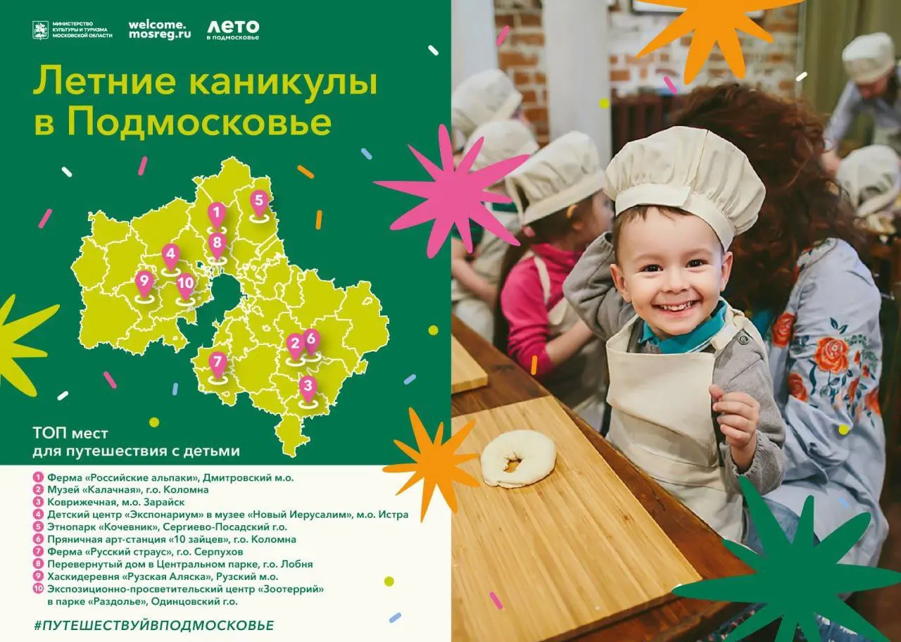 Летние каникулы – путешествия с детьми в Подмосковье