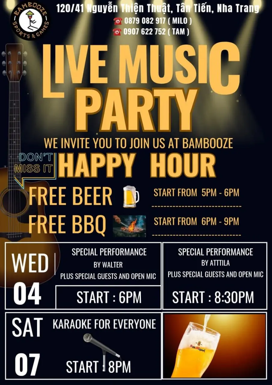 Живая музыка и вечеринка с барбекю