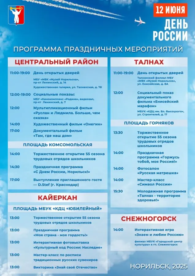 День России 2025 в России и городах-участниках