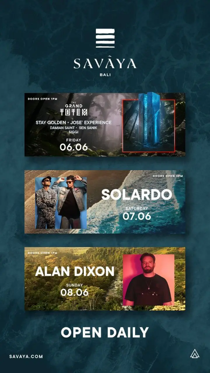 Вечеринки в Bali: TOTEM, SOLARDO, ALAN DIXON и JORDAN JOHN