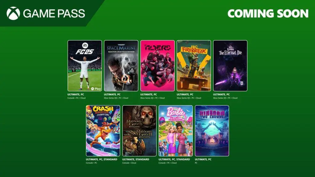 Обновления в Game Pass
