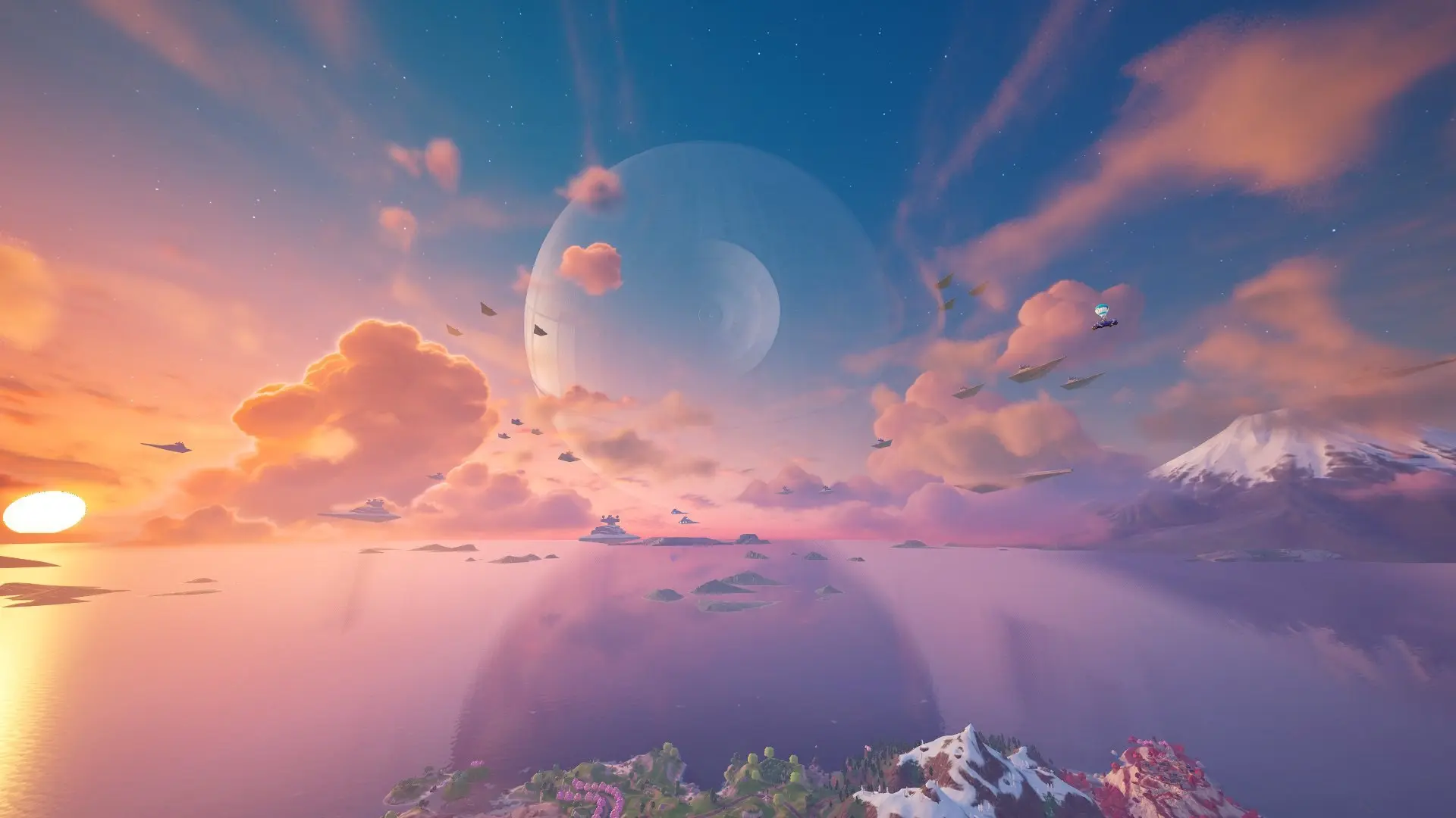 Финальная стадия «Звезды Смерти» в Fortnite