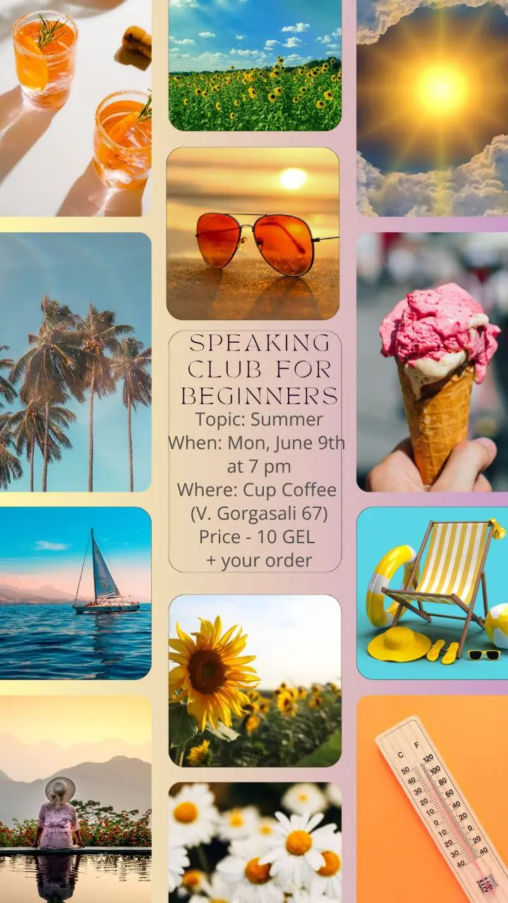 Еженедельный английский разговорный клуб для начинающих (уровни А1-А2)