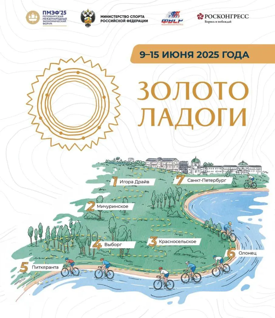 Велогонка по живописным местам Ленобласти, Карелии и Петербурга (9-15 июня 2025)