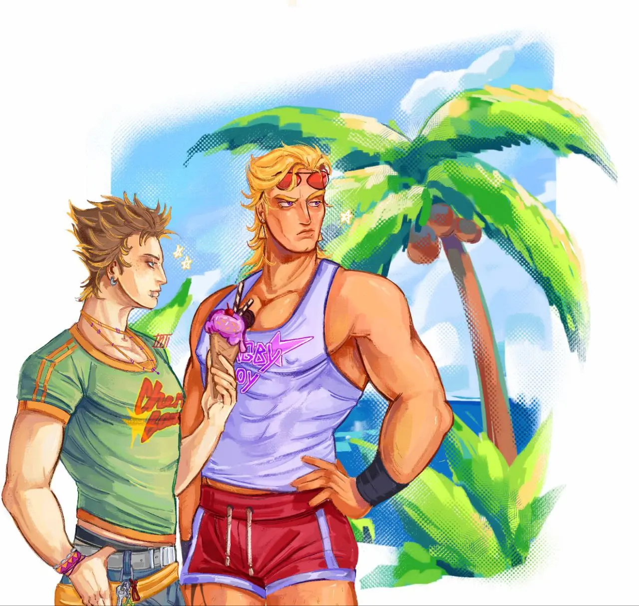 Летний арт с Крисом и Мэйсоном