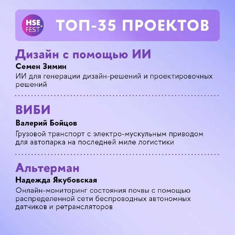 HSE FEST 2025: Полуфиналистская выставка и финальные проекты
