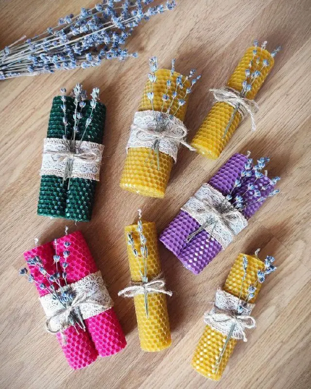 Свечи из медовой вощины