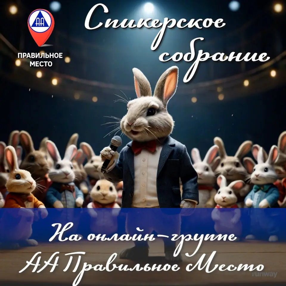 СПИКЕРСКОЕ СОБРАНИЕ на онлайн группе АА "Правильное место"